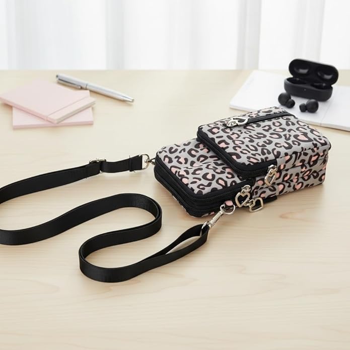 JANKS Small Crossbody Bag for Women - Mini Phone Purses with Crossbody Strap and Wallet - Nylon Arm Bag