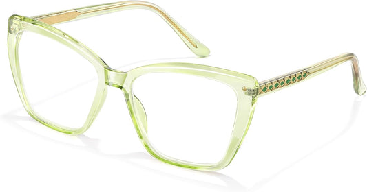Reading Glasses for Women Blue Light Blocking Clear Lens Metal Frame Readers Cat Eye Stylish Eyewear Accessories
