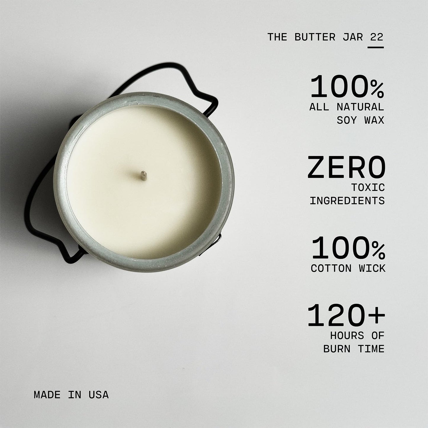 Milkhouse Candle Company Fresh Cut Fraser Soy Candle - Fraser Fir | Juniper & Sandalwood | Citrus Scented - 22 oz Butter Jar with Lid, 120+ Hour Burn Time, Made in the USA