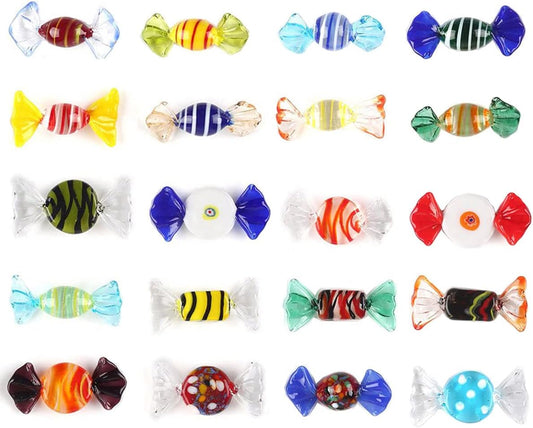 20pcs Vintage Glass Sweets Candy Cute Ornament Home Party Wedding Christmas Festival Decoration
