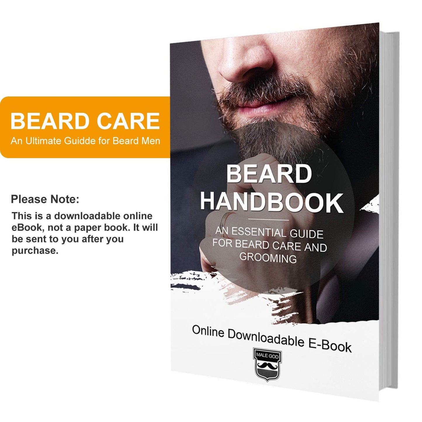 MALE GOD Beard Kit w/Beard Oil, Balm, Brush, Comb - Nourish & Soften Beard, Natural Shea Butter, Suitable for All Skin, Anniversary & Birthday Gifts for Men Him Husband Boyfriend Dad Friends
