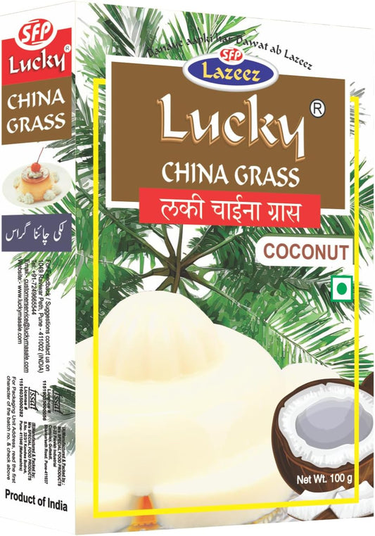 LUCKY CHINA GRASS (COCONUT Flavor 100 gm)[Pack of 5]