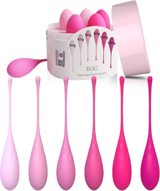 6PCS Advanced Kegel Training Set, Kegel Exercises Weight Control, Integrated Design, Food Grade Silicone: Kegel Exercise System, Pelvic Floor Exercises