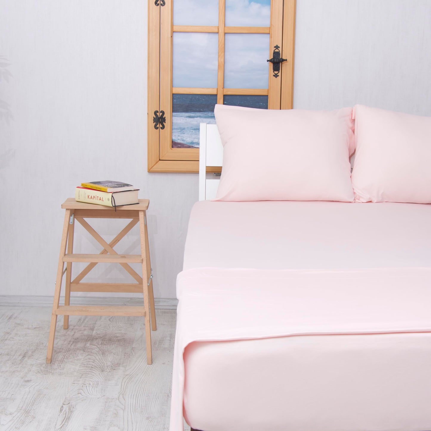 Venice Home 100% Cotton Bed Sheet Set with Deep Pocket - T-Shirt Fabric Jersey Knit - Extra Soft - Easy Fit - 4 Piece Set with Pillowcases - All Season - Comfy â 4 pcs (Pink, King)
