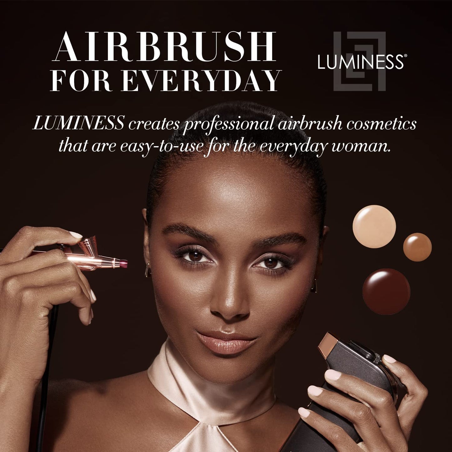 Luminess Air Silk 4-In-1 Airbrush Foundation- Foundation, Shade 150 (.5 Fl Oz) - Sheer to Medium Coverage-Anti-Aging Formula Hydrates and Moisturizes - Professional Makeup Kit for Cordless Air Brush