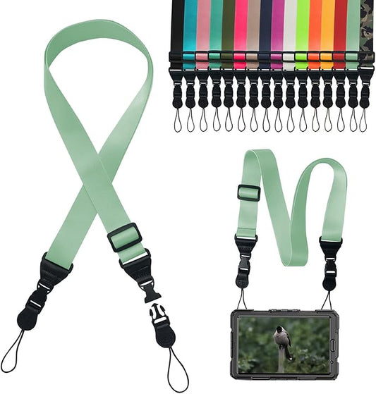 Adjustable Shoulder Strap:Comfortable iPad Strap Nylon Neck Lanyard for iPad/Samsung Tablet Case,Camera Binocular Crossbody Laptop Luggage Bag(Camelid Green)