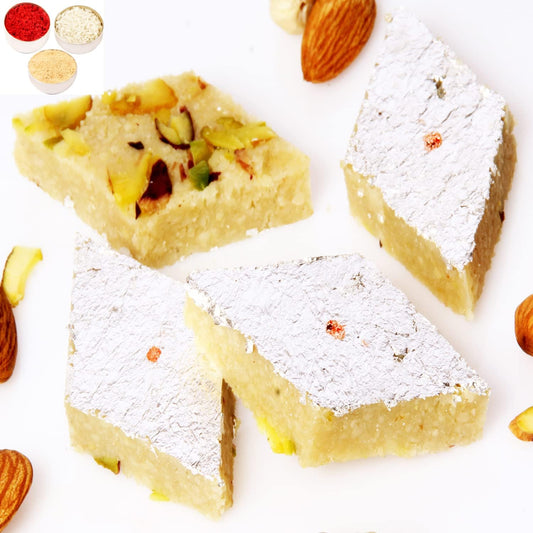 Ghasitaram Gifts Bhaidooj Gifts for Brothers - Pure BADAM KATLI 800 GMS