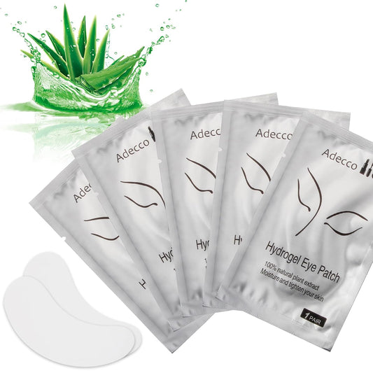 AHIER 250 Pairs Set Eyelash Extension Eye Pads, Hydrogel Eye Pads for Lash Extensions, DIY False Eyelash Extensions Lint Free Eye Gel Pads Makeup Supplies