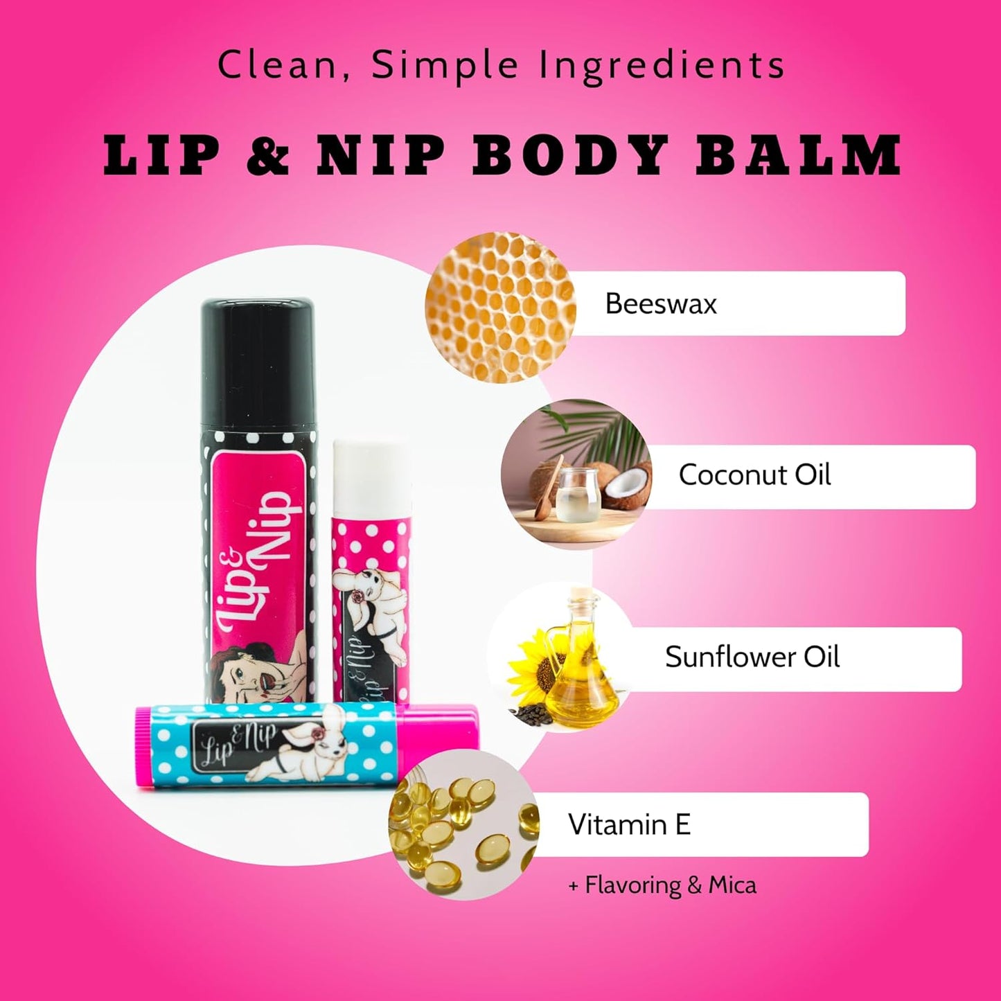 Orange Whip “Summer” Flavored Balms | Orange Whip Flavored Hydrating Lip Balm, Nipple Balm, and Full Body Balm | Lip Balm & Moisturizer and Intimacy Enhancer - Pack of 3