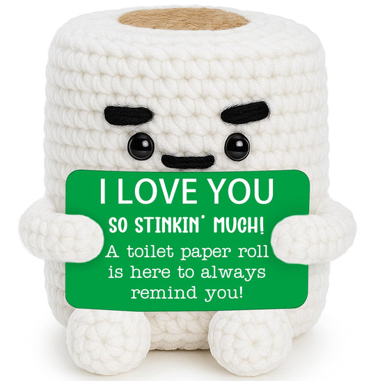 Anniversary Birthday I Love You Gifts for Him Her Girlfriend Boyfriend Men Husband Easter Baskets for Wife Women, Gag Funny Mothers Day Valentines Christmas Handmade Crochet Couples Fiance Gift
