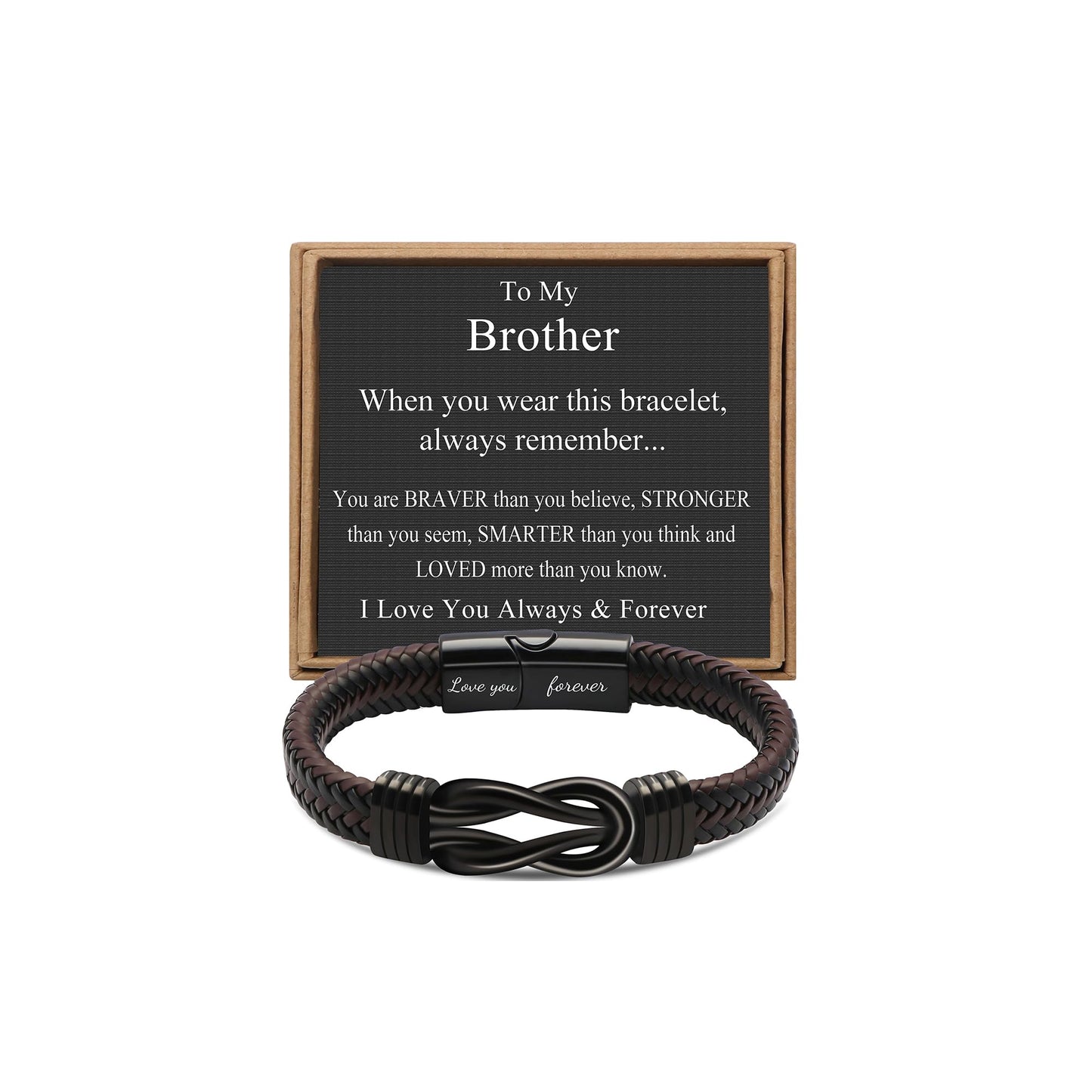 JoycuFF Brother Birthday Gifts Knot Bracelet from Sister, Anniversary Christmas Birthday Gifts Unique Bracelets for Brother Forever Linked Together