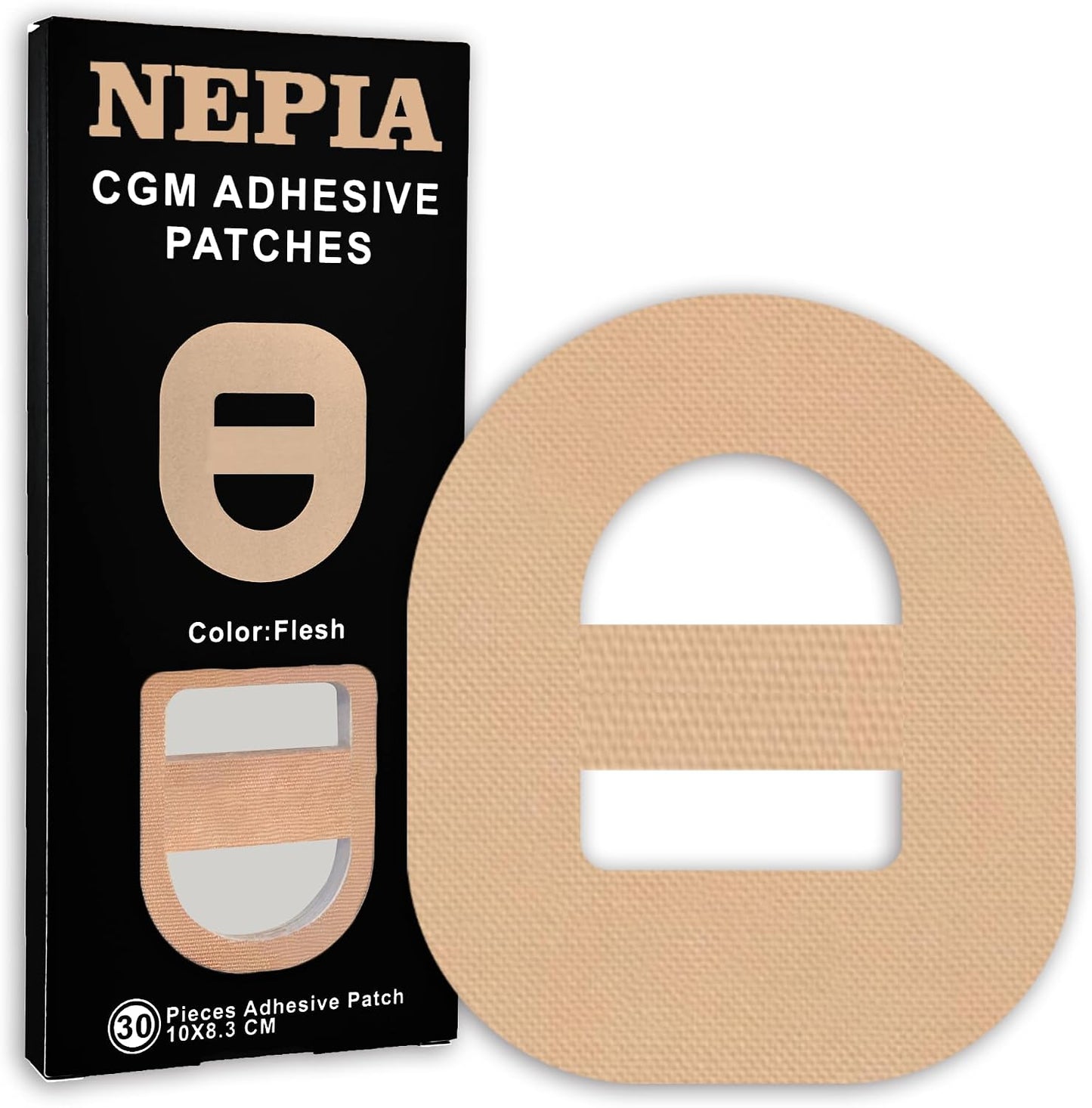 Nepia Omnipod 5 Overpatches 30-Pack Flesh | Waterproof Sweatproof Patches | Long-Lasting 14-Day Adhesion | Hypoallergenic Latex-Free for Sensitive Skin