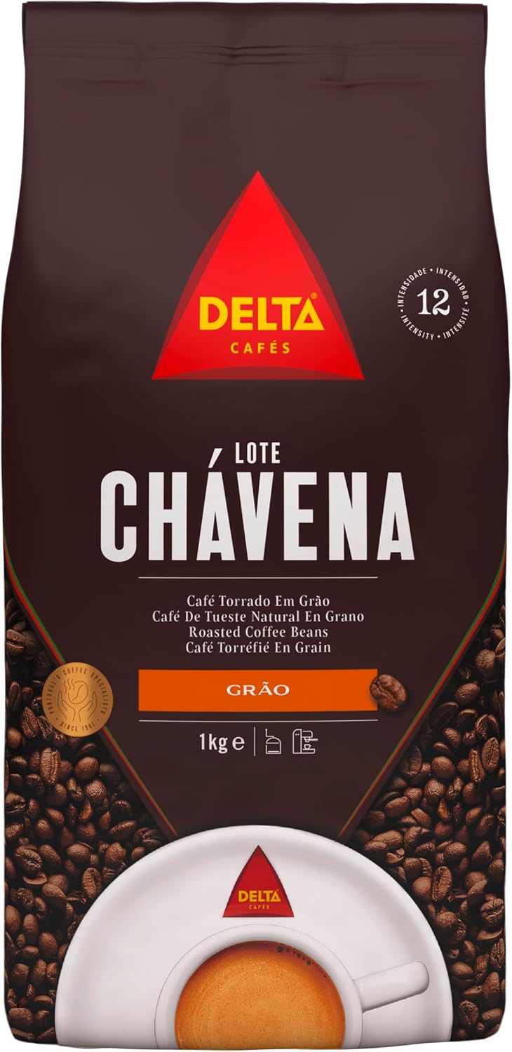 Delta Cafés Lote Chávena Whole Bean Coffee 1kg/35.2 oz – Arabica & Robusta Blend, Brazil & Guatemala Origins, Full-Bodied Espresso Beans with Chocolate, Malt & Hazelnut Notes