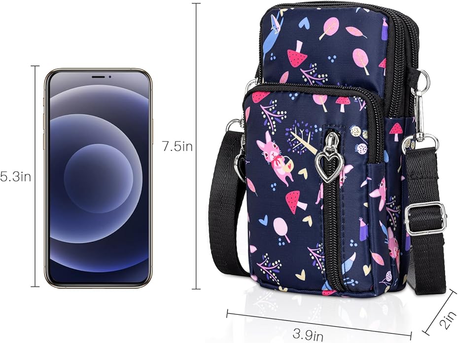 BIAOTIE Lightweight Small Crossbody bags Cell Phone Purses Travel Pouch Shoulder Bag for Women