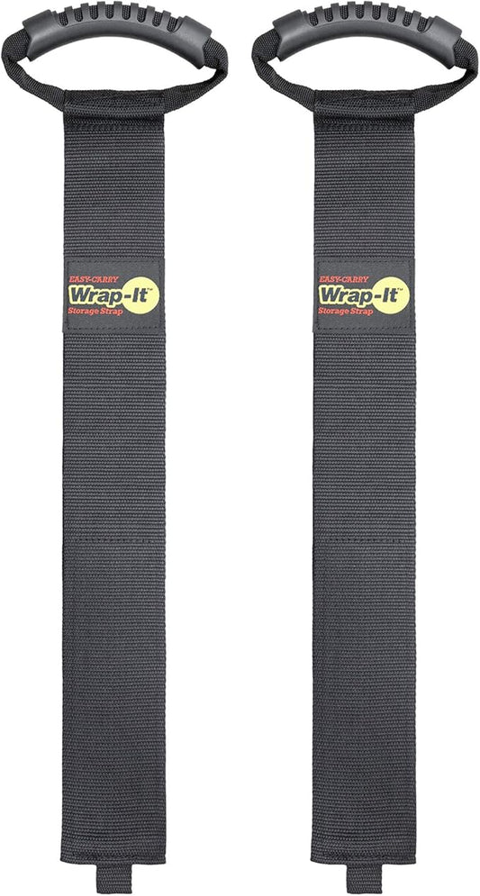 Easy-Carry Wrap-It Storage Straps - 48â (2-Pack) â Heavy-Duty Hook and Loop Cord Carrying Strap, Hanger, and Organizer with Handle for Pool Hoses, Garden Hoses, Cords, Cables and More