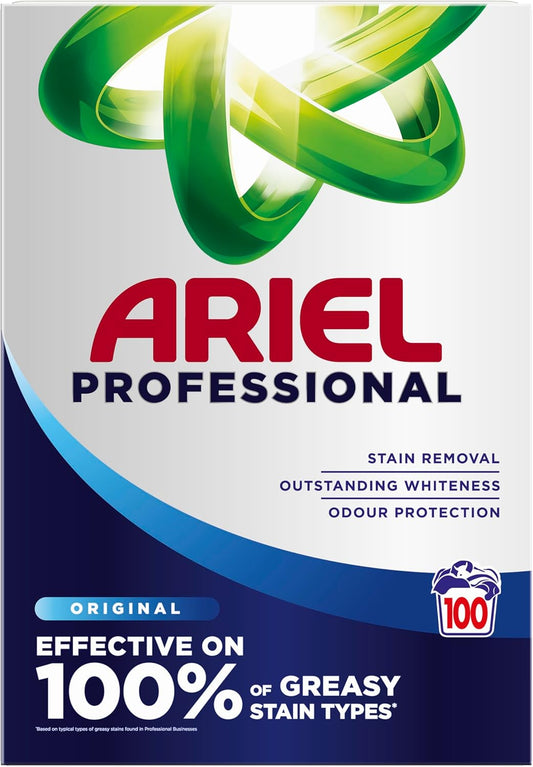 Ariel Professional Washing Powder Detergent 5.5kg Bulk Pack Intense Deep Clean Brilliant White Clothes Fresh Scent Laundry Powder for All Washing Machines Front and Top Loaders Commercial Use