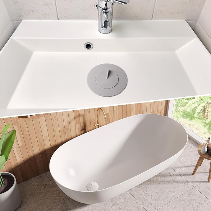 Bathtub Stopper,3pcs 2-in-1 Bathtub Drain Hair Catcher,Silicone Kitchen Bathroom Shower Water Strainer Protectors,Universal Flat Suction Shower Drain Cover,Washbasin Drain Stopper (GreyWhiteBlack)