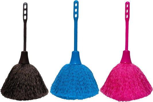 3 Pack Hand Grips Fluffy Microfiber Delicate Duster, Mini Washable Dusting Brush