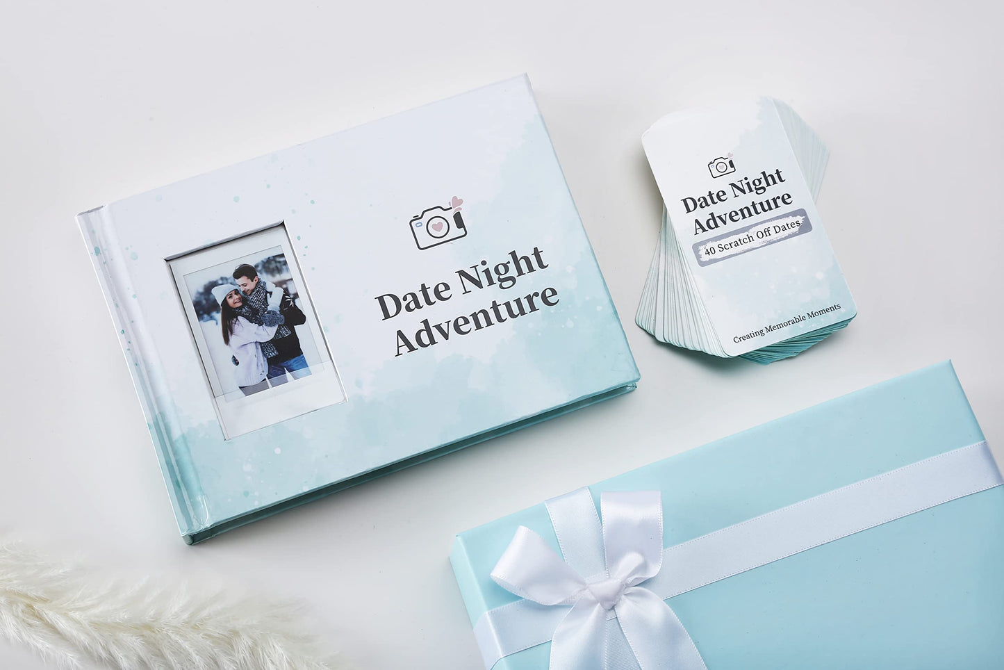40 Date Ideas for Couples, Unique Scratch Off Date Night Games with Adventure Keepsake Album Book,Romantic Couple Gifts for Him Boyfriend Anniversaries, Newlywed Wedding Gifts for Bride Wife Husband
