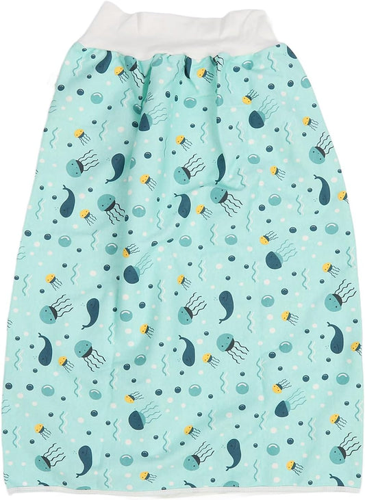 Adult Wearable Incontinence Mattress, Adult Diaper Skirt Wearable Incontinence Mat Washable Cotton Cloth Reusable Diaper Bed Pad(L)