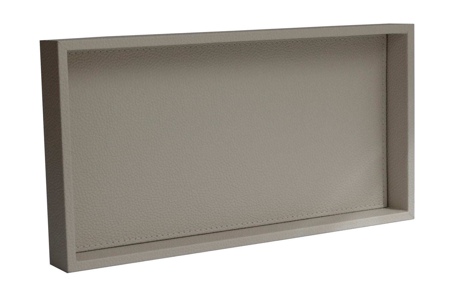 MOENA Faux Leather Tray – Elegant & Versatile Organizer for Home, Office, and Yacht (Matte Ivory, Large)