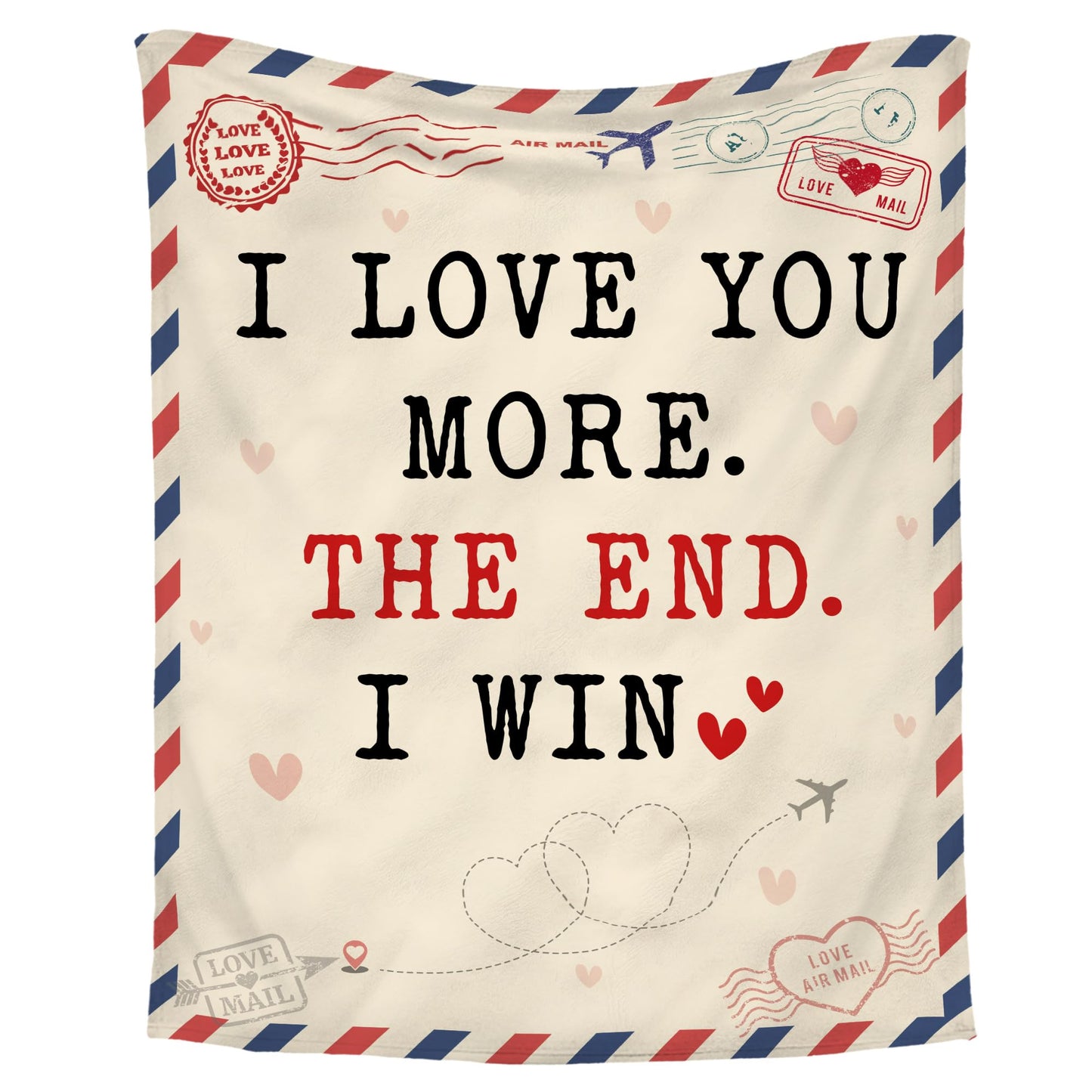 WRAPIX Anniversary Wedding Gifts for Women - I Love You More Soft Fleece Throw Blanket 60x80 in - Birthday Gifts for Girlfriend Boyfriend Him Her, Wife Husband Gift Ideas, Couple Blanket