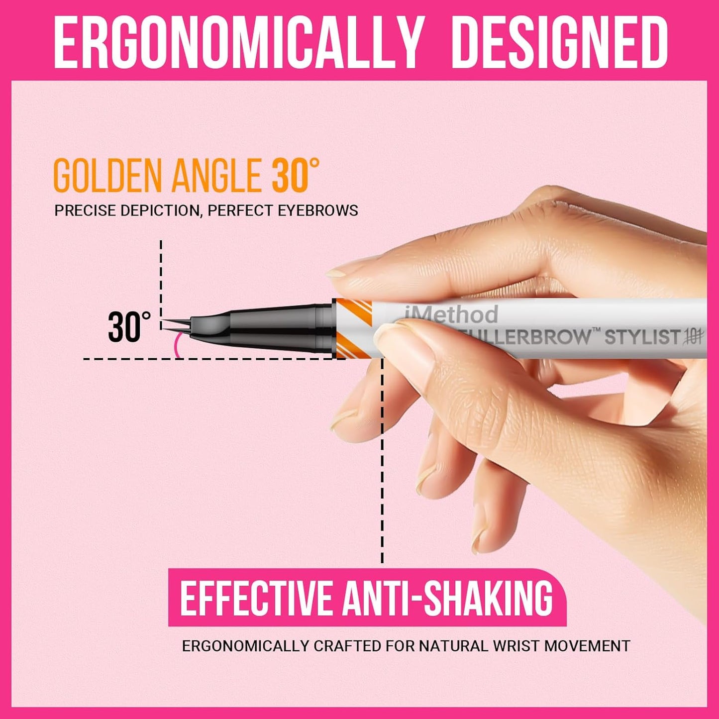 iMethod Curved Eyebrow Pen and Brow Gel Clear - Eyebrow Pencils for Women with Natural Hair Like Strokes, Eyebrow Makeup for All-Day Defined, Waterproof, Smudge-proof, Dark Brown