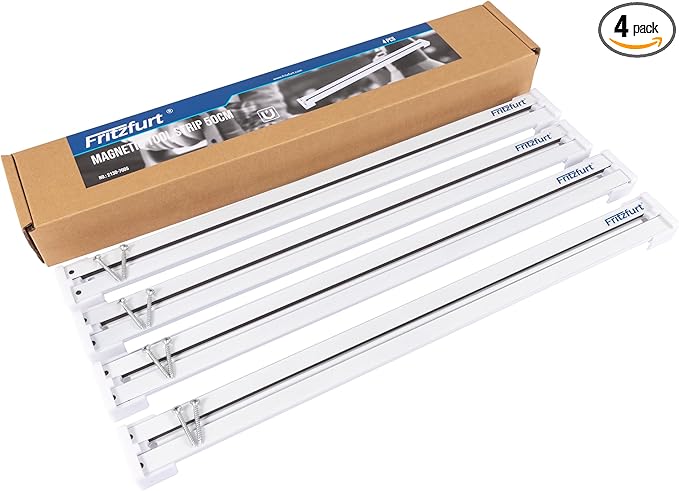 4-Pack Magnetic Tool Holder Strip - 19.7" Wall-Mount Organizer for Garage, Workshop, Workbench & Van Storage