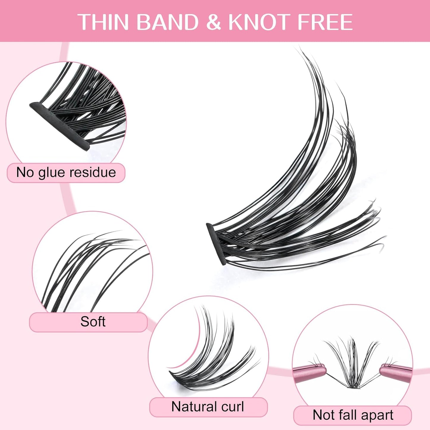 280 Pcs Individual Lashes 30D+40D Mixed Lash Clusters 14 Rows Cluster Lashes that Look Like Eyelash Extensions DIY Lash Extension Self Application At Home (30+40-D-10)