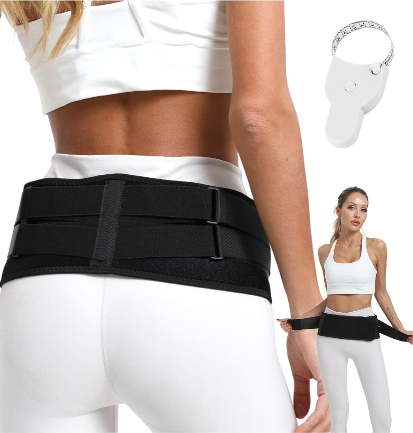 Si Belt for Women, Si Joint & Sacroiliac Belt for Men, Pelvic Support Belt- Lower Back Support Brace Hip Braces - Sciatica Pelvis Lumbar Hip Pain Relief(Large)