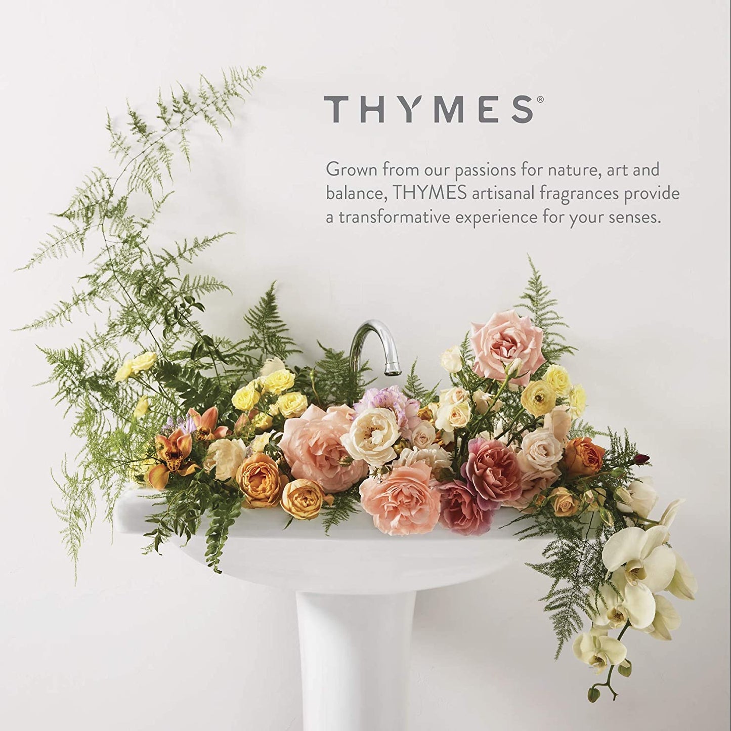 Thymes Aromatic Jar Candle - Lavender Scented Candle for a Soothing Home Fragrance - Matte White Candles (7.5 oz)