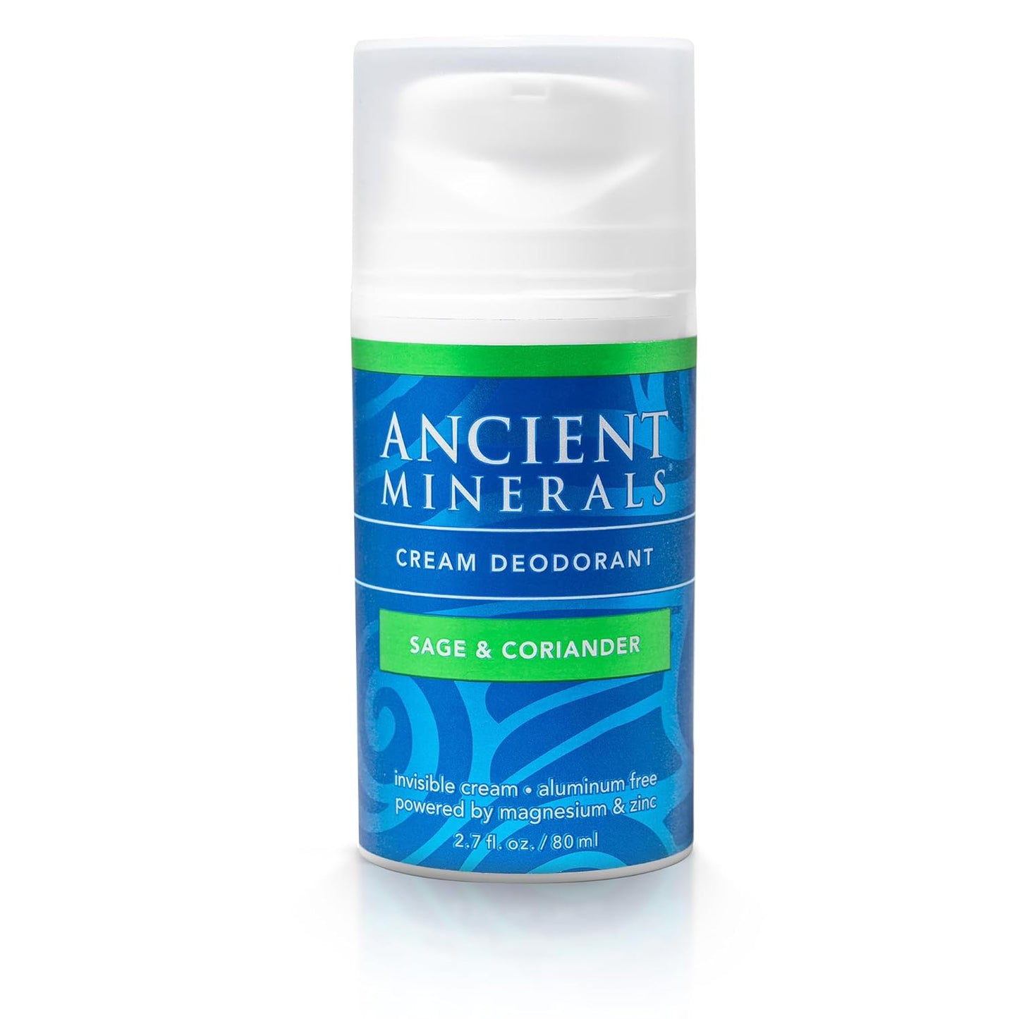 Ancient Minerals Natural Deodorant Cream â Sage & Coriander Scent, Aluminum-Free, Vegan Deodorant for Women and Men with Magnesium, Zinc & Vitamin E, for Sensitive Skin, 2 oz