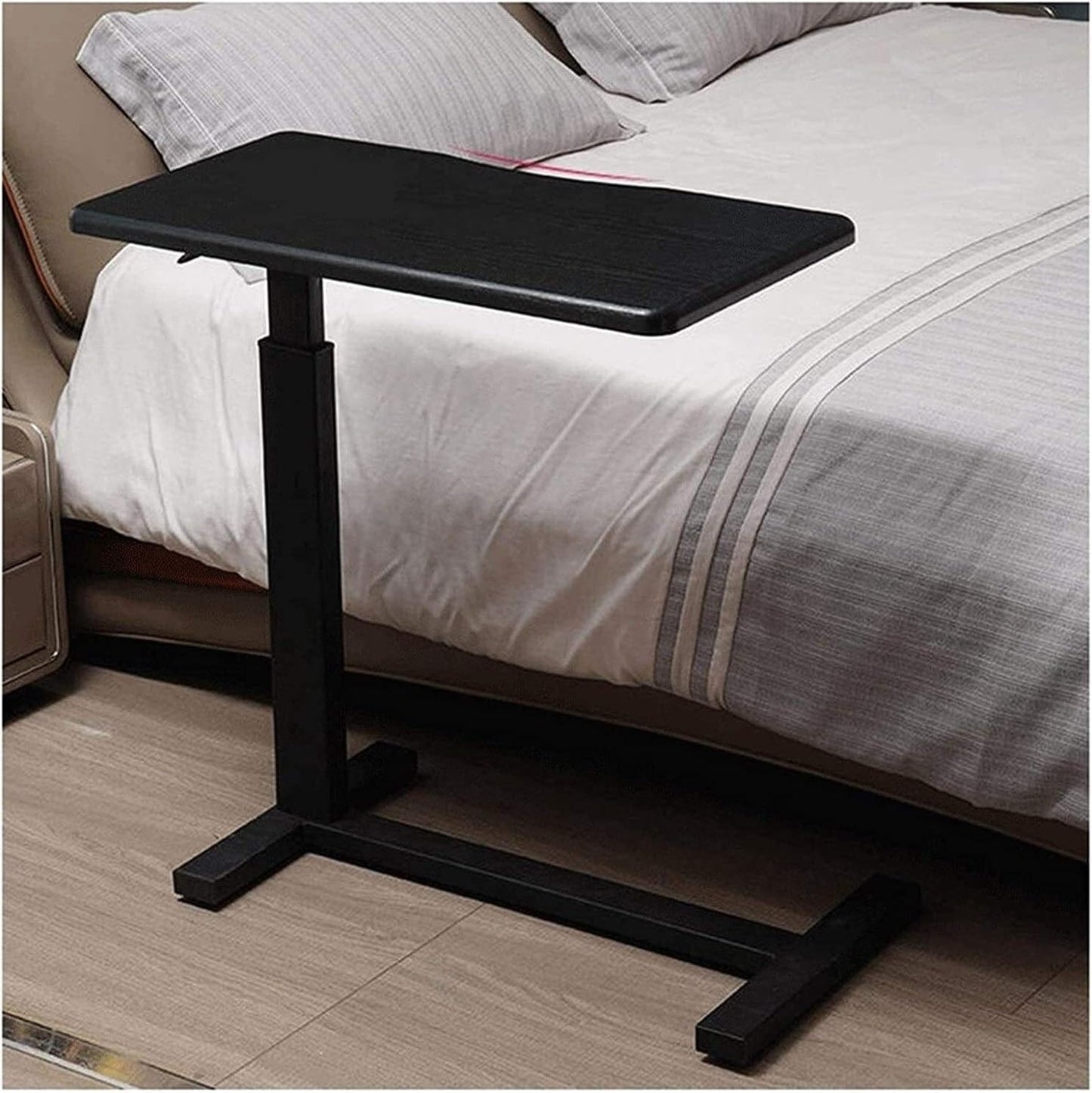 Overbed Table Overbed Table Wheels Bedside Desk C-Shaped Base Laptop Desk Home Office Sofa Side End Tables Days Overbed Table Mobile Stand-Up Computer Desk Height-Adjustable Can Be Used For Profession
