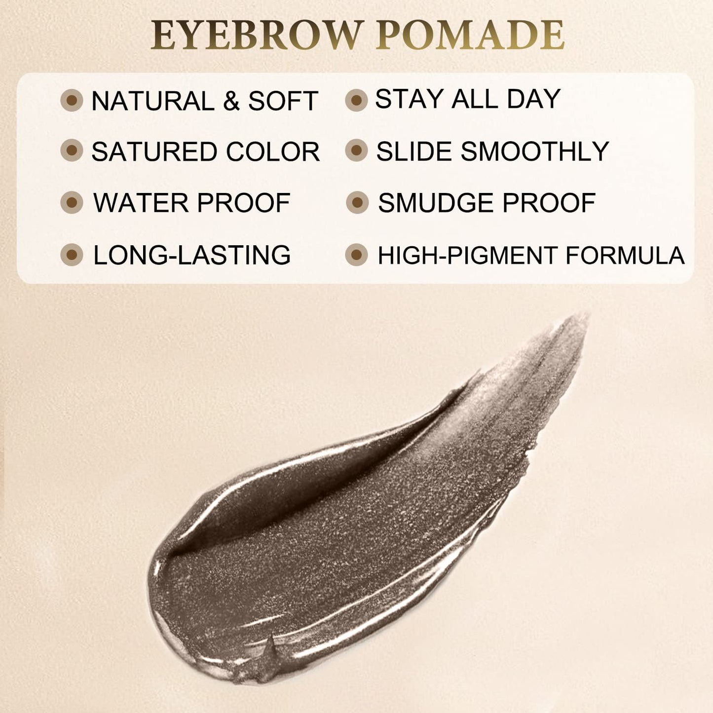 LAVONE Eyebrow Pencil Makeup Kit, with Waterproof 2-IN-1 Microblading Eyebrow Pen, Eyebrow Pomade, Eyeliner and Dual-ended Eyebrow Brush, Brow Pencil Kit for Natural Eyebrows - Black Brown