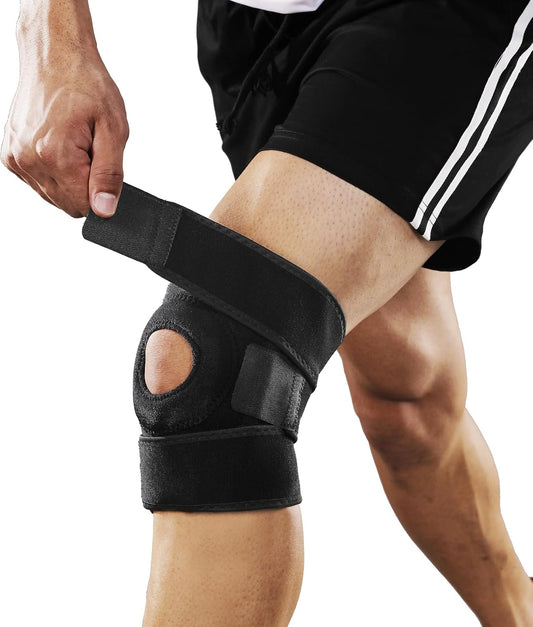 SUJAYU Knee Braces for Knee Pain Women Men, Patellar Tendon Support Strap, Knee Brace for Meniscus Tear Compression Sleeve for Knee Pain (Black)