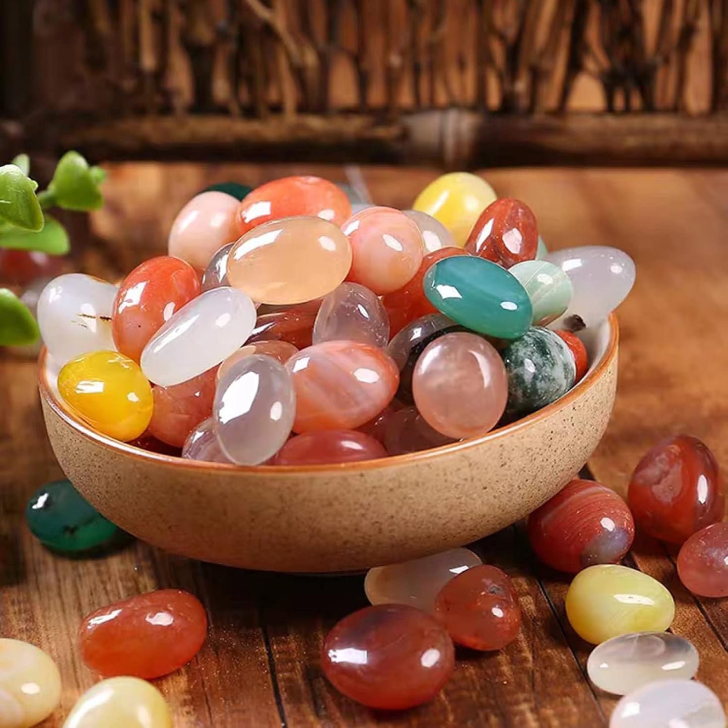 Natural Mixed Polished Agate Crystals Bulk Lot Assorted Tumbled Stones Gemstones,100g