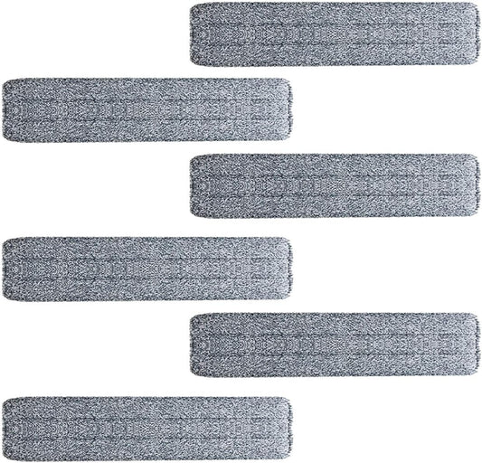 Wet Mop 24" Microfiber Mop Heavy Duty Floor Pads Replacement Kit 6 Pack Reusable Mop Head