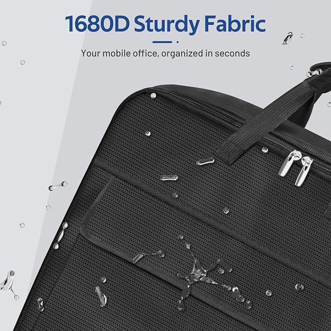 MISSLO Carry On Garment Bags for Travel with Shoe Compartment 42'' Suit Travel Bags for Men Heavy duty Fabric Luggage Hanging Bag for Clothes Suit Carrier with Shoulder Strap for Business Trips, Black