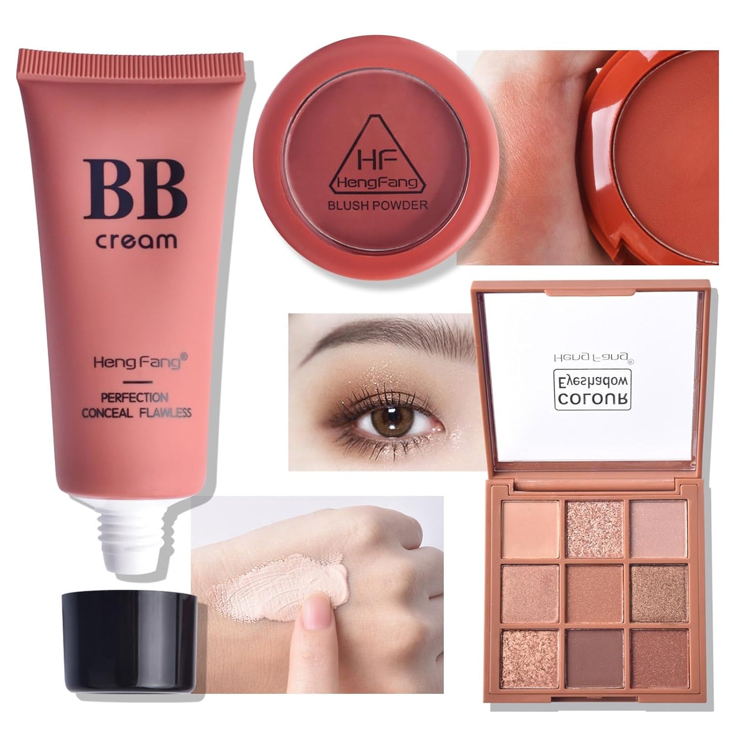 ICE LOVE All in One Makeup Kit, 11-Piece Women Complete Makeup Kit, a Must-Have Gift Set for Beginners or Professional Makeup Sets Beginners. (A)