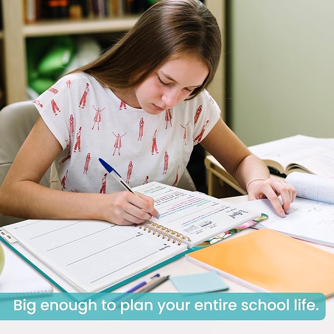 Academic Planner 2026-2027, Weekly and Monthly Calendar Book, July 2026 – June 2027, Hardcover Planner with Tabs, Perfect for Teachers, Students, Women & Men, A4 (8.5" x 11") - Oil