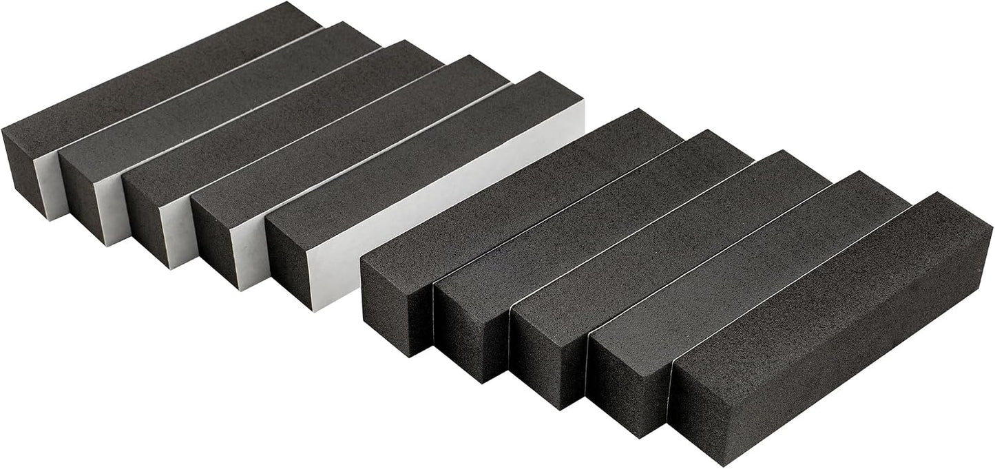 Musiclily Pro 80x18x15mm Bass Pickup Height Foam Self-Adhesive EVA Foam Anti-Vibration Foam for Jazz Bass Pickup, Black (Set of 10)