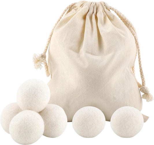Alvinlite Wool Dryer Balls, Reusable Natural Wool Laundry Fabric Softener Ball Dryer Sheets Alternative Laundry Replacement