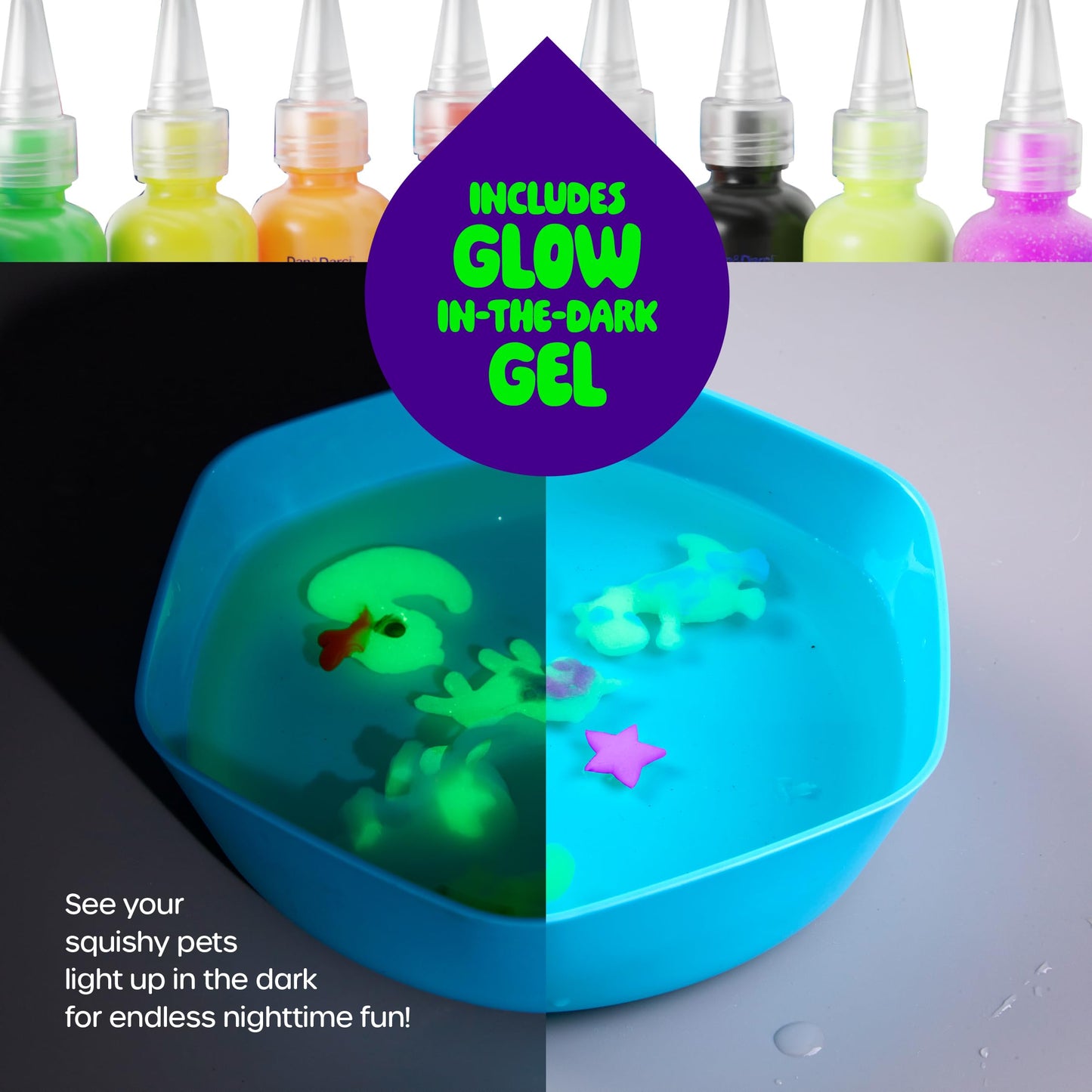 Dan&Darci Aqua Fairy Water Gel Kit for Kids - Craft for Kids - Magic Elf Toy Kits - Waters Pets - DIY Squishy Maker - Make Your Own Squishies Toys Crafts for Boys & Girls Ages 6-12