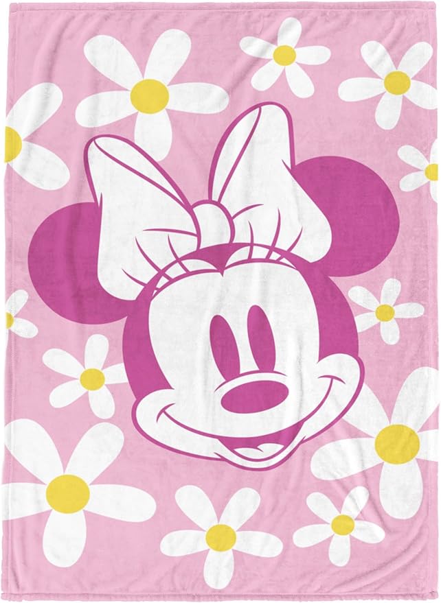 Jay Franco Kids Plush Throw Blanket â Soft & Cozy Fleece Throw for Bedroom & Couch DÃ©cor, Official Licensed Product, Pink - Minnie Mouse, 60x90 - Large Blanket