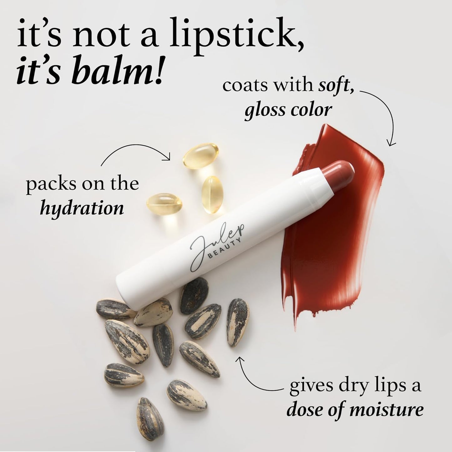 Julep It's Balm Tint of Color Lip Balm - Iridescence | Hydrating Lip Color with Vitamin E Core | Natural Gloss Finish | Vegan & Cruelty-Free