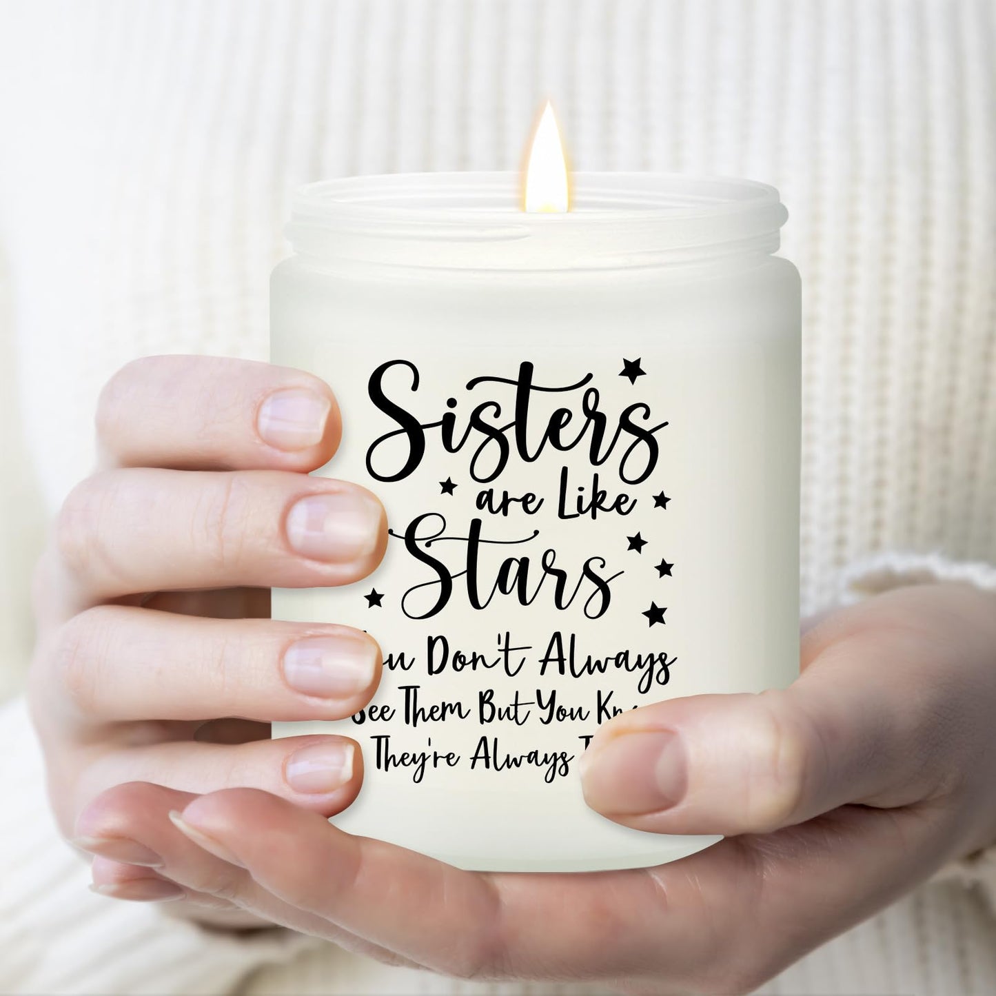 Volufia Sisters Gifts from Sister - Christmas Mother's Day Birthday Gifts for Big Sister - Sisters Candle