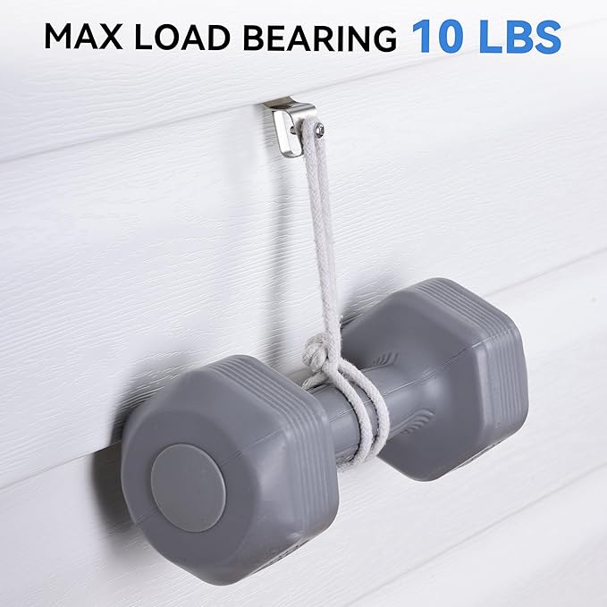 (15 Pack) Vinyl Siding Clips Hooks, No-Hole Needed Siding Hangers for Outdoor Mounted Home Security Cameras, Stainless Steel