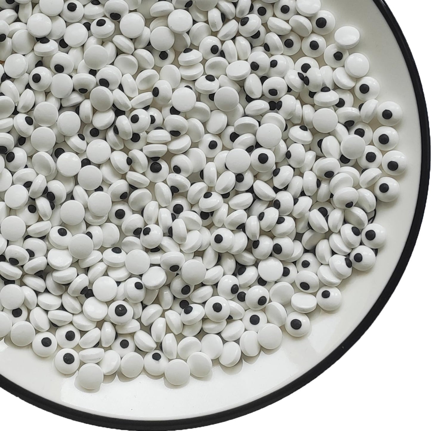 Edible 7mm/0.28in Mini Candy Eyes Halloween Sprinkles Cake Cupcake Toppers Cookie Decorations Dessert Sprinkle Eyeballs Sugar Sprinkles Googly Eye for Christmas Daily Cake Decorating(530)