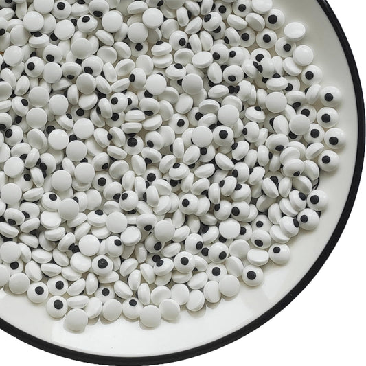 Edible 7mm/0.28in Mini Candy Eyes Halloween Sprinkles Cake Cupcake Toppers Cookie Decorations Dessert Sprinkle Eyeballs Sugar Sprinkles Googly Eye for Christmas Daily Cake Decorating(530)