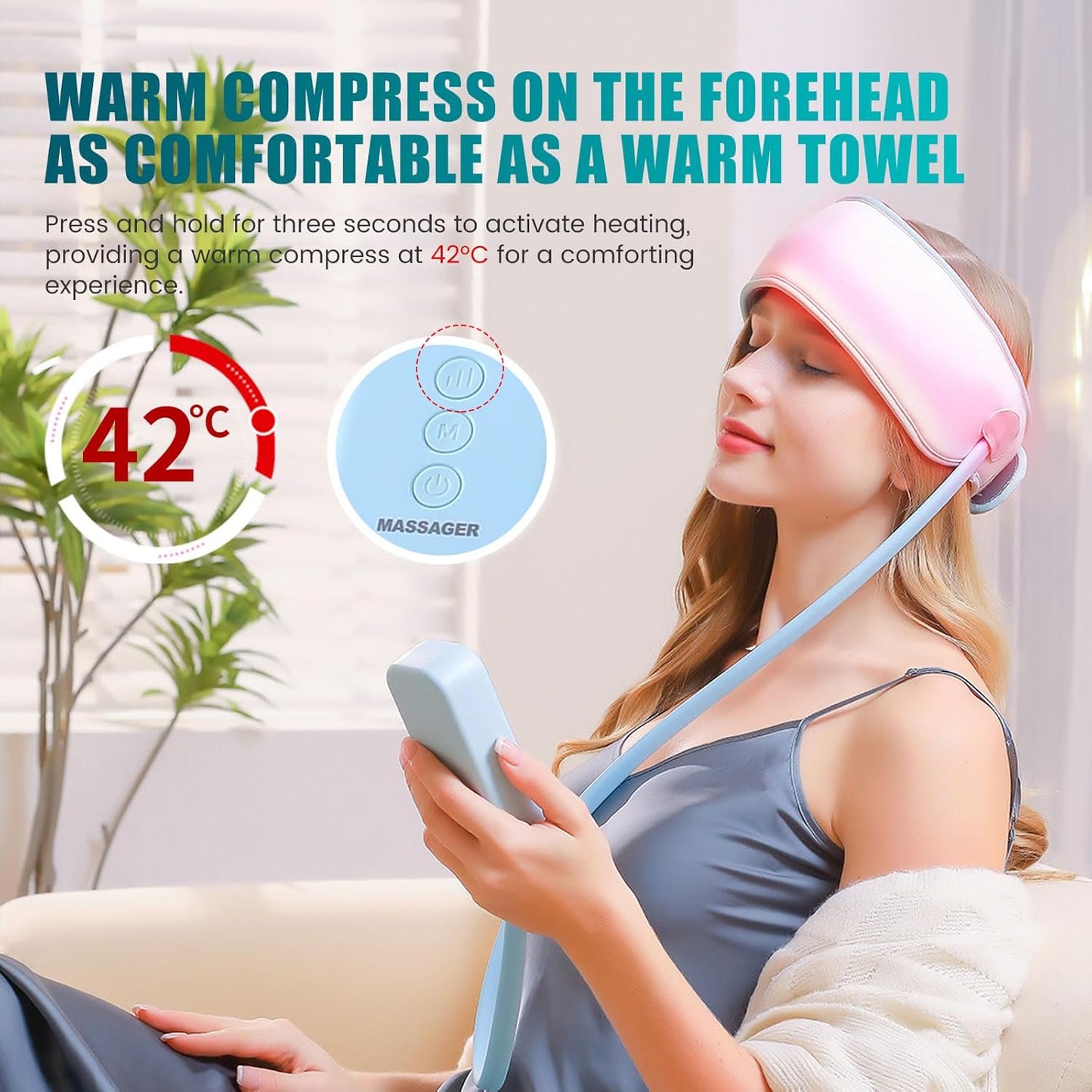 Head Massager Scalp,Rechargeable Massager for Head,Portable Electric Percussion for Deep Relaxation & Stress Relief,Great Gift for Mom and Grandma